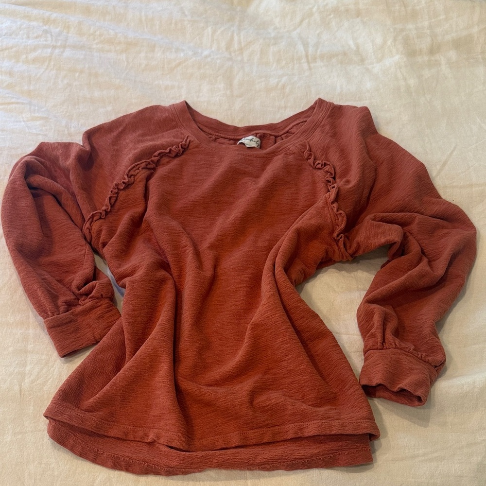 Wonderly Rust Long Sleeve Top